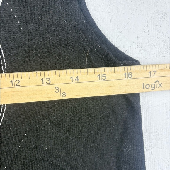 MODERN LUX Black Moon Graphic Sleeveless Top Criss Cross Front Small Punk Grunge - Picture 6 of 9